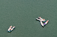 Canoes on Berlin reservoir