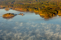 Misty morning color on Kirwan Reservoir
