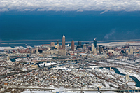 Cleveland Skyline in winter