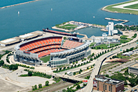 Cleveland Lakefront - Browns Stadium, Great Lakes Science Center, Rock'N'Roll