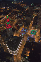 Terminal Tower and Public Square at Christmas