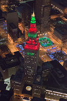 Terminal Tower and Public Square at Christmas
