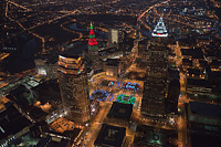 Terminal Tower and Public Square at Christmas